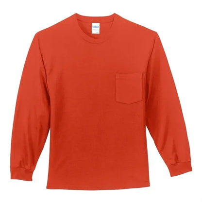 Port & Company Long Sleeve Essential Pocket Tee.