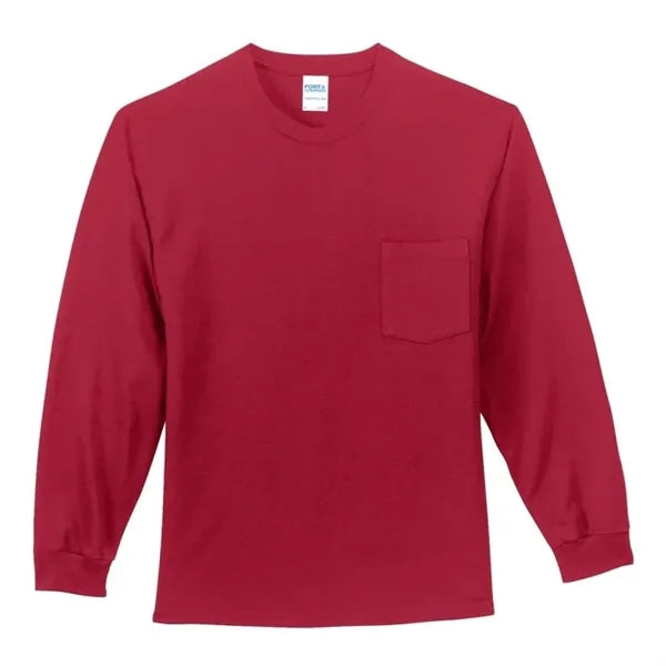 Port & Company Long Sleeve Essential Pocket Tee.