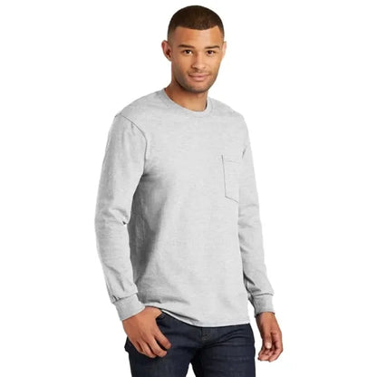 Port & Company Tall Long Sleeve Essential Pocket Tee.
