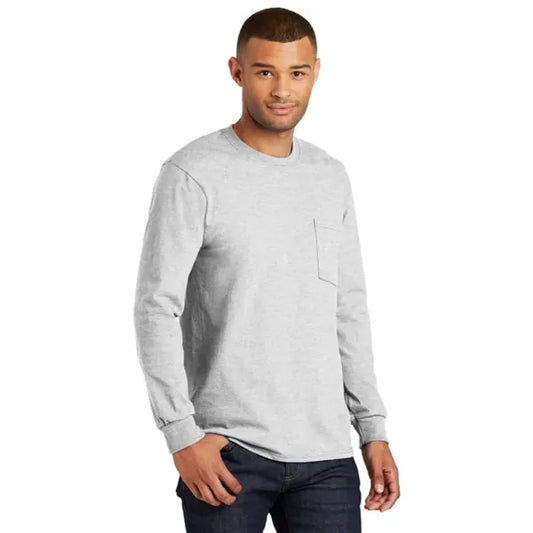 Port & Company Tall Long Sleeve Essential Pocket Tee.