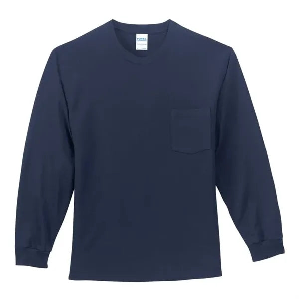 Port & Company Tall Long Sleeve Essential Pocket Tee.