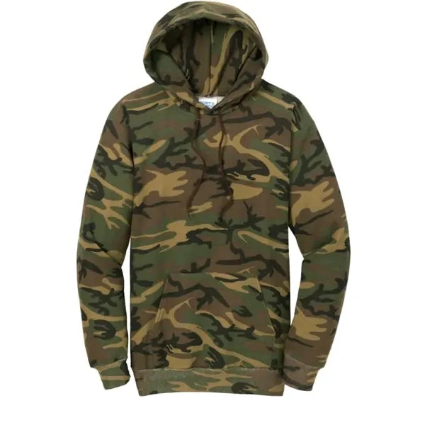 Port & Company Core Fleece Camo Pullover Hooded Sweatshirt.