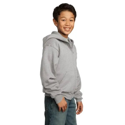 Port & Company - Youth Core Fleece Full-Zip Hooded Sweats...