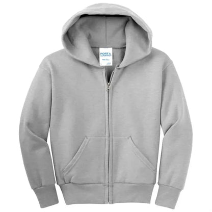 Port & Company - Youth Core Fleece Full-Zip Hooded Sweats...
