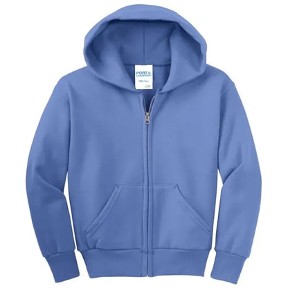 Port & Company - Youth Core Fleece Full-Zip Hooded Sweats...