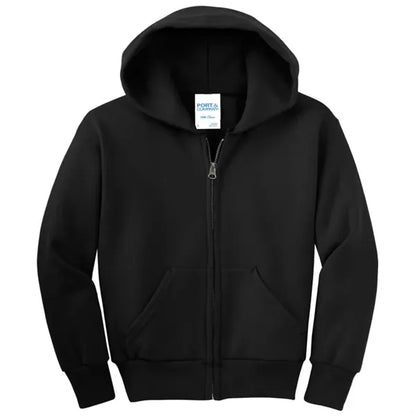 Port & Company - Youth Core Fleece Full-Zip Hooded Sweats...