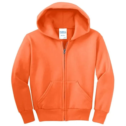 Port & Company - Youth Core Fleece Full-Zip Hooded Sweats...