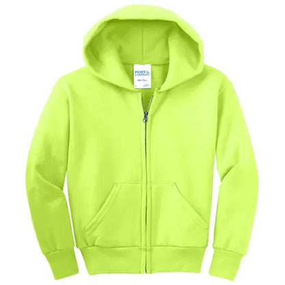Port & Company - Youth Core Fleece Full-Zip Hooded Sweats...