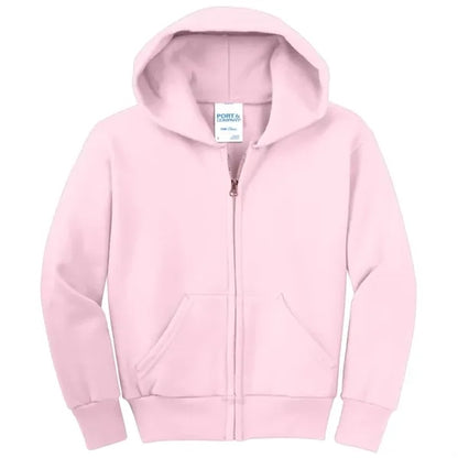 Port & Company - Youth Core Fleece Full-Zip Hooded Sweats...