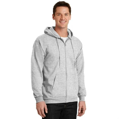Port & Company Essential Fleece Full-Zip Hooded Sweatshirt.