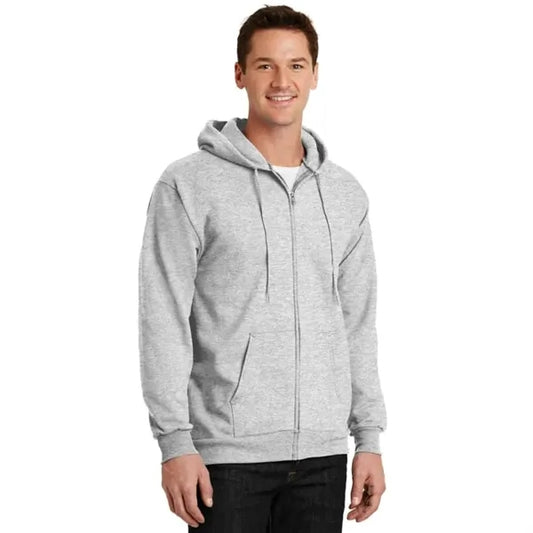 Port & Company Essential Fleece Full-Zip Hooded Sweatshirt.