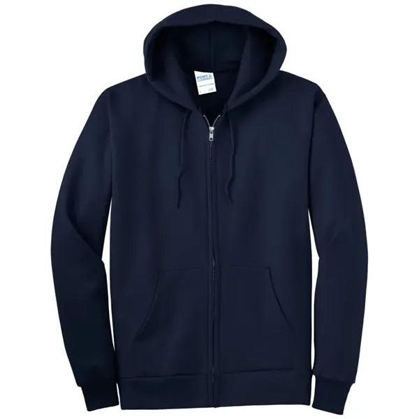 Port & Company Essential Fleece Full-Zip Hooded Sweatshirt.