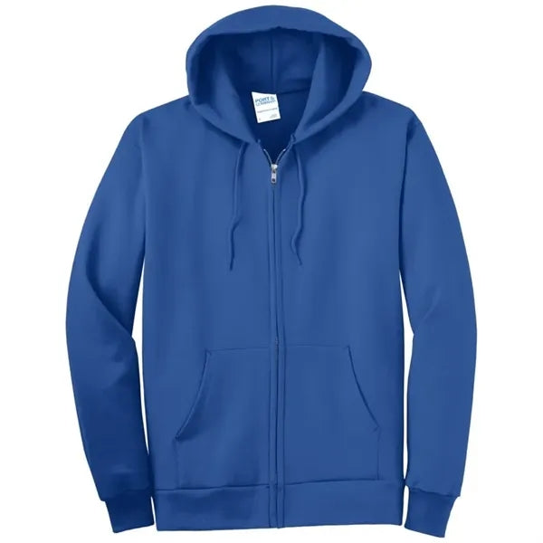 Port & Company Essential Fleece Full-Zip Hooded Sweatshirt.