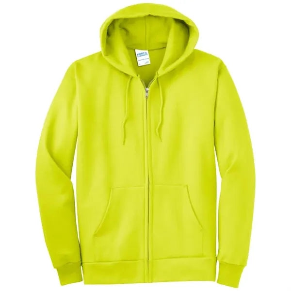Port & Company Essential Fleece Full-Zip Hooded Sweatshirt.