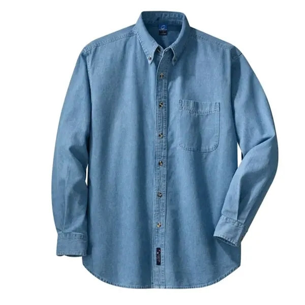 Port & Company - Long Sleeve Value Denim Shirt.