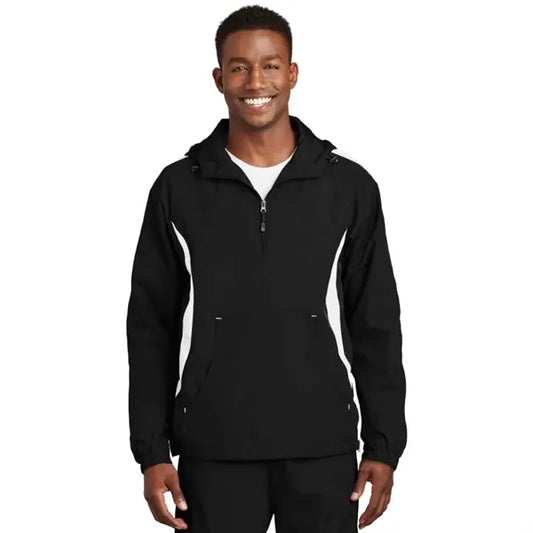 Sport-Tek Colorblock Raglan Anorak.