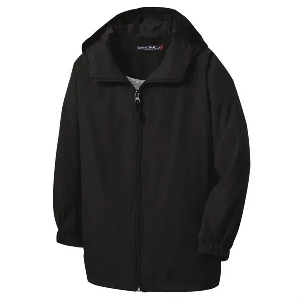 Sport-Tek Hooded Raglan Jacket.