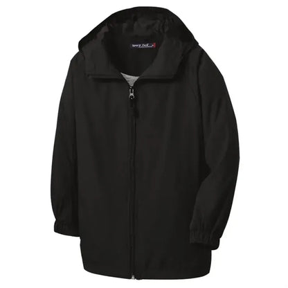 Sport-Tek Hooded Raglan Jacket.