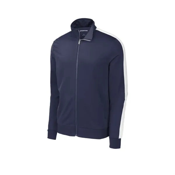 Sport-Tek Tricot Sleeve Stripe Track Jacket.