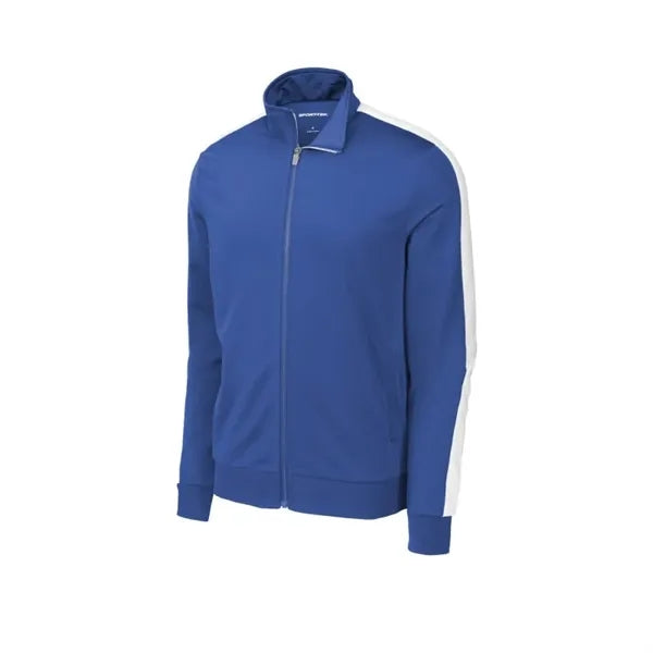 Sport-Tek Tricot Sleeve Stripe Track Jacket.