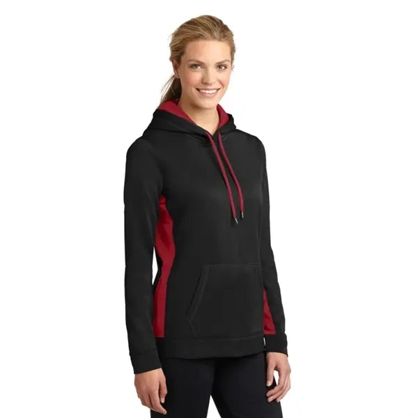 Sport-Tek Women's Sport-Wick Fleece Colorblock Hooded Pul...