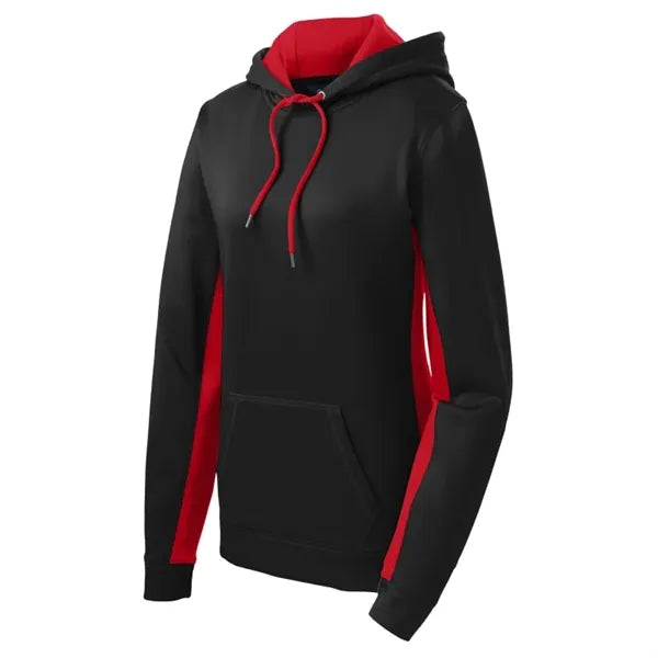 Sport-Tek Women's Sport-Wick Fleece Colorblock Hooded Pul...