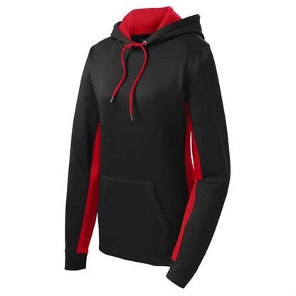 Sport-Tek Women's Sport-Wick Fleece Colorblock Hooded Pul...
