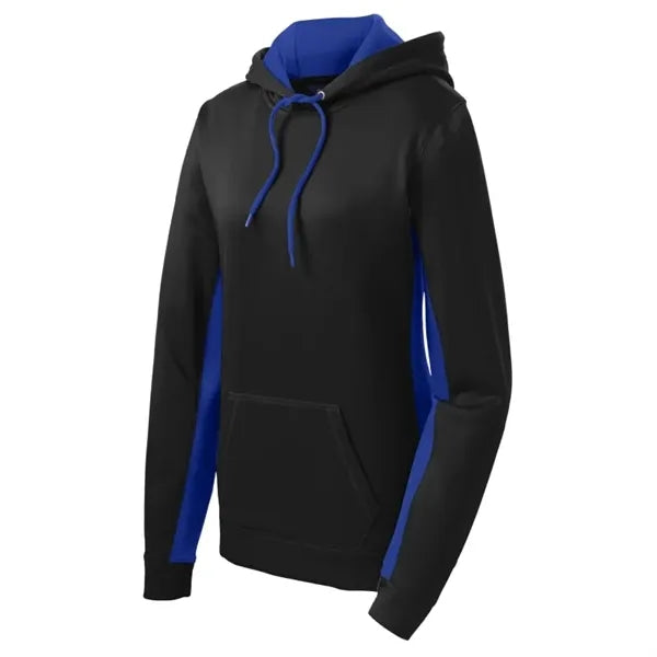 Sport-Tek Women's Sport-Wick Fleece Colorblock Hooded Pul...