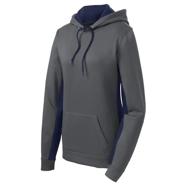 Sport-Tek Women's Sport-Wick Fleece Colorblock Hooded Pul...