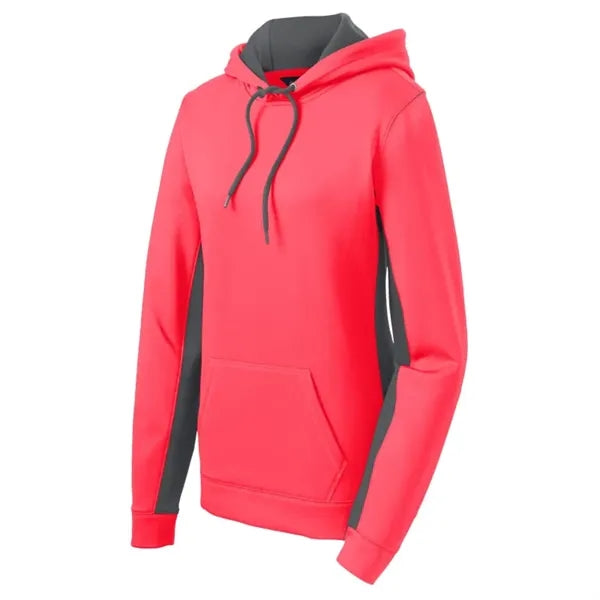Sport-Tek Women's Sport-Wick Fleece Colorblock Hooded Pul...