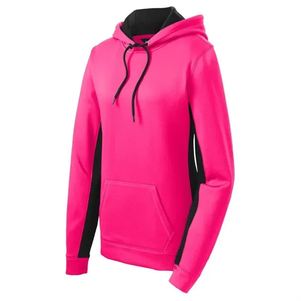 Sport-Tek Women's Sport-Wick Fleece Colorblock Hooded Pul...