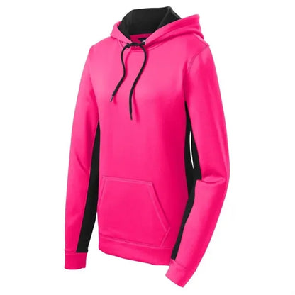 Sport-Tek Women's Sport-Wick Fleece Colorblock Hooded Pul...