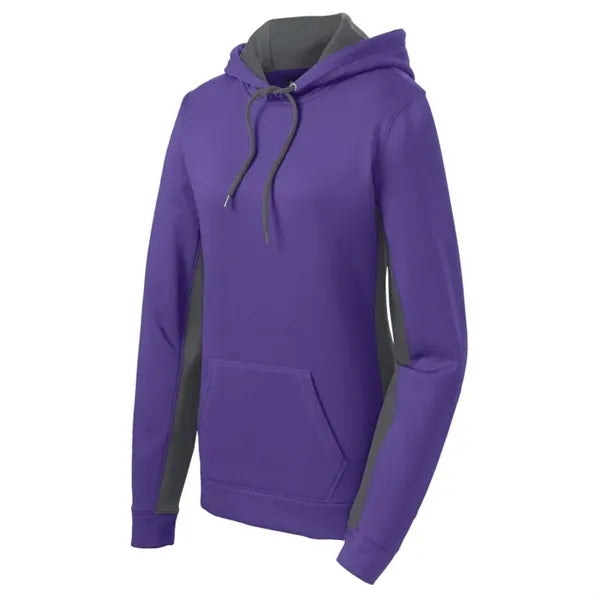 Sport-Tek Women's Sport-Wick Fleece Colorblock Hooded Pul...