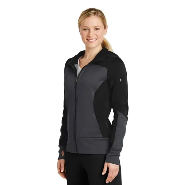 Sport-Tek Women's Tech Fleece Colorblock Full-Zip Hooded ...