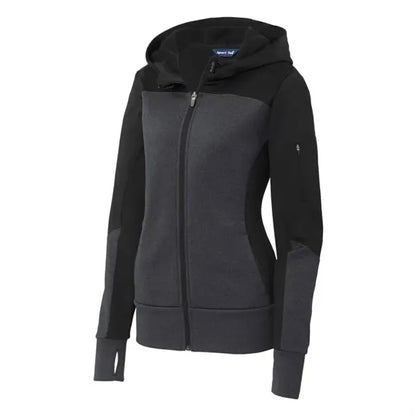Sport-Tek Women's Tech Fleece Colorblock Full-Zip Hooded ...