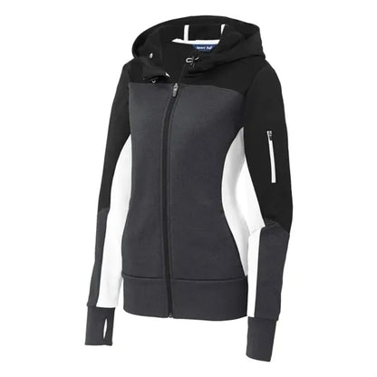 Sport-Tek Women's Tech Fleece Colorblock Full-Zip Hooded ...