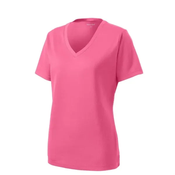 Sport-Tek Women's PosiCharge RacerMesh V-Neck Tee.