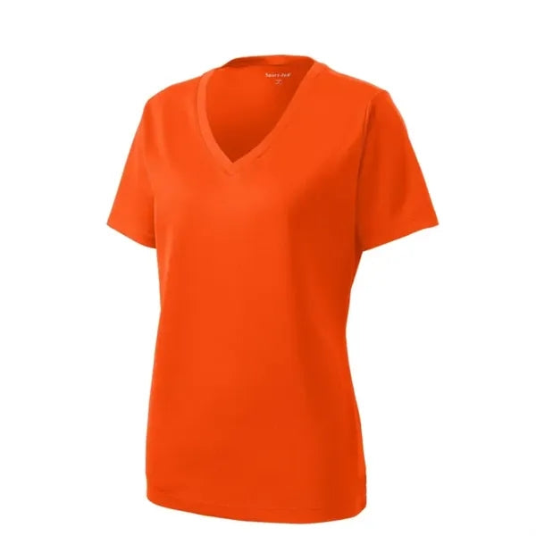 Sport-Tek Women's PosiCharge RacerMesh V-Neck Tee.