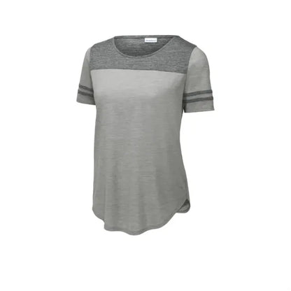 Sport-Tek Women's PosiCharge Tri-Blend Wicking Fan Tee.