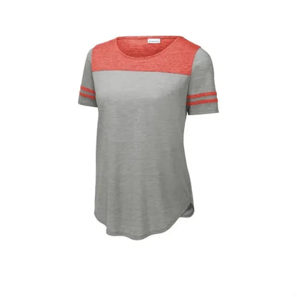 Sport-Tek Women's PosiCharge Tri-Blend Wicking Fan Tee.