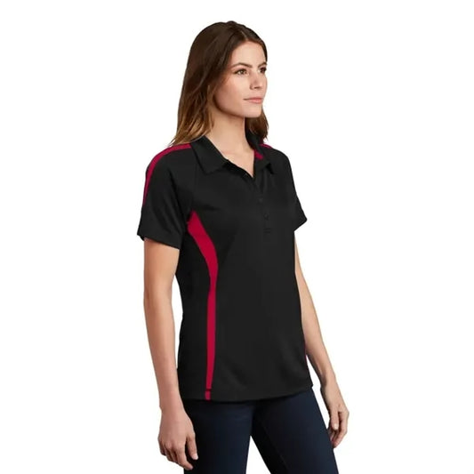 Sport-Tek Women's PosiCharge Micro-Mesh Colorblock Polo.