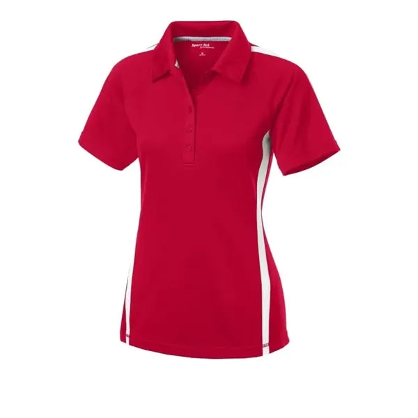 Sport-Tek Women's PosiCharge Micro-Mesh Colorblock Polo.