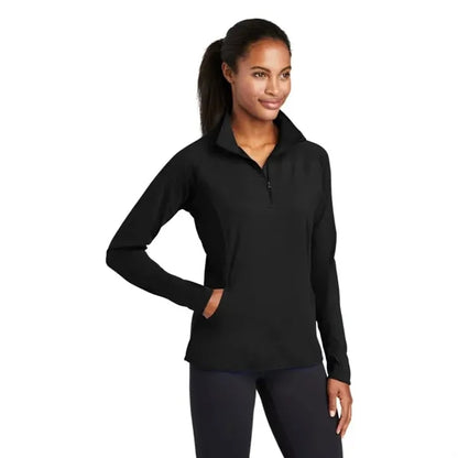 Sport-Tek Women's Sport-Wick Stretch 1/4-Zip Pullover.