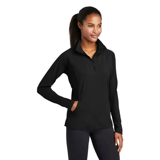 Sport-Tek Women's Sport-Wick Stretch 1/4-Zip Pullover.