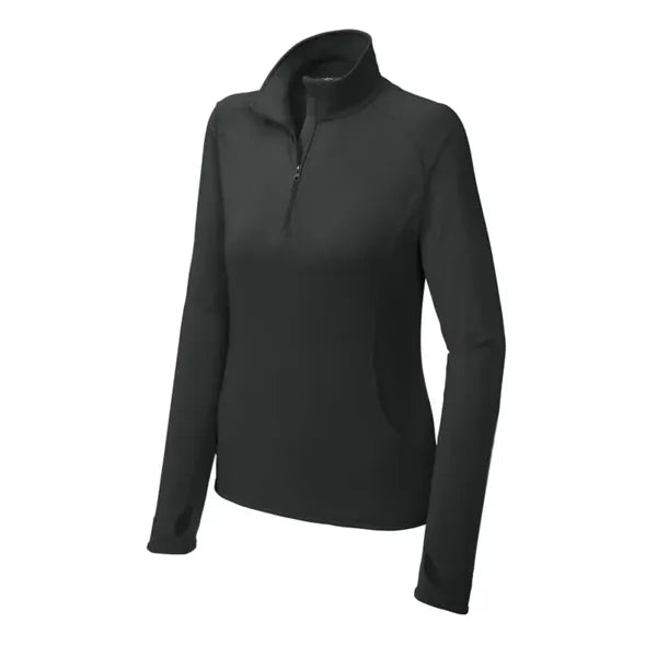 Sport-Tek Women's Sport-Wick Stretch 1/4-Zip Pullover.