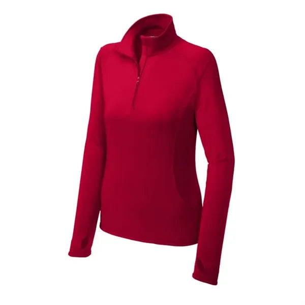 Sport-Tek Women's Sport-Wick Stretch 1/4-Zip Pullover.