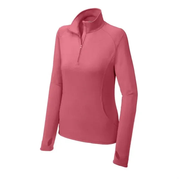 Sport-Tek Women's Sport-Wick Stretch 1/4-Zip Pullover.