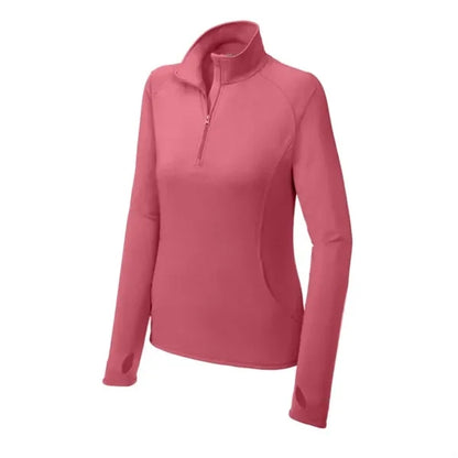 Sport-Tek Women's Sport-Wick Stretch 1/4-Zip Pullover.