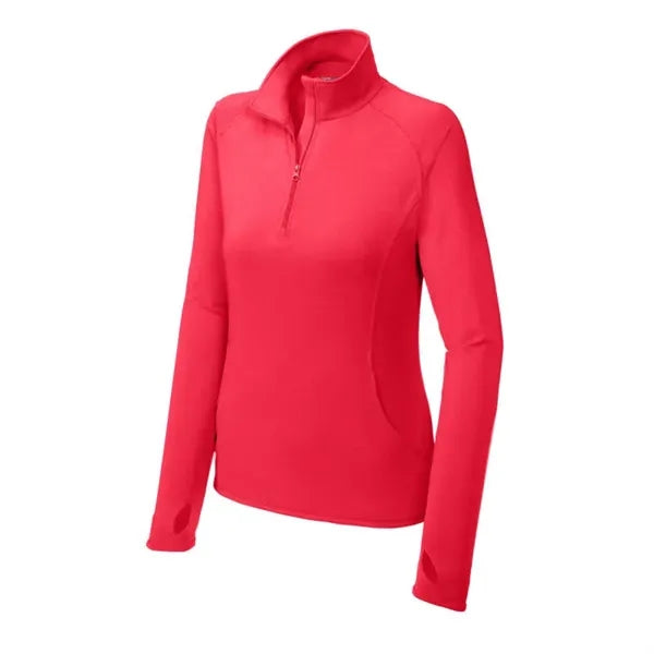 Sport-Tek Women's Sport-Wick Stretch 1/4-Zip Pullover.