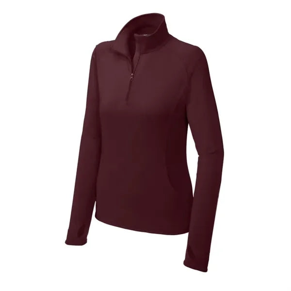 Sport-Tek Women's Sport-Wick Stretch 1/4-Zip Pullover.